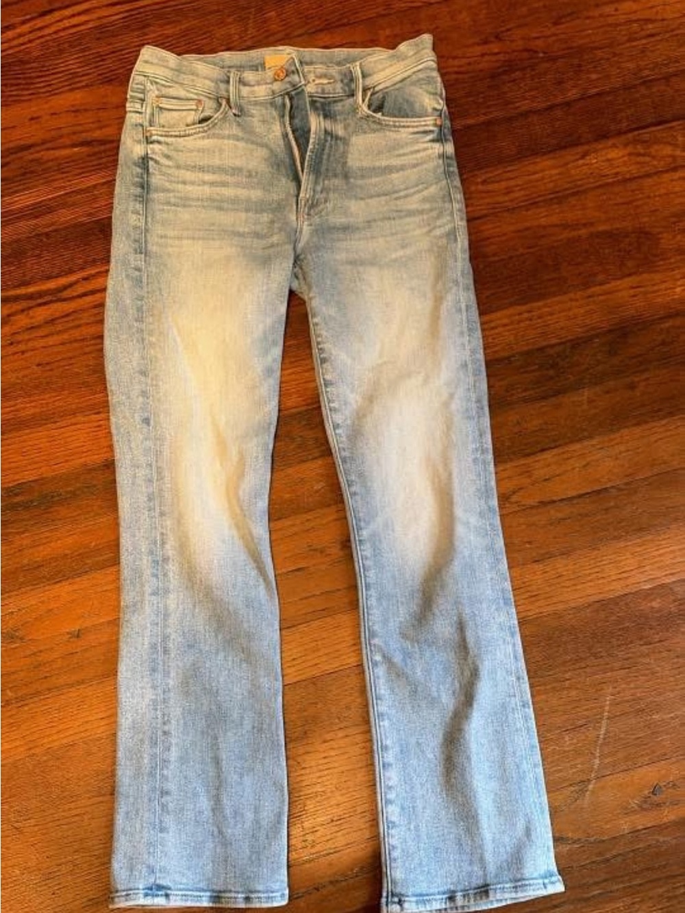 MOTHER Light Blue Ankle Cropped Jeans